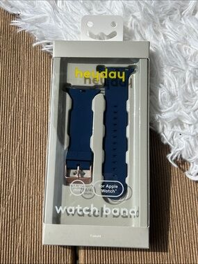 Heyday Apple Watch Band 38/40mm Silicone 
Xavier Navy Blue with Rose Gold 
NEW
